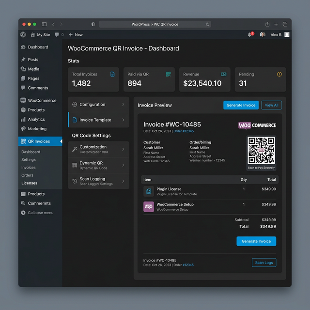 WooCommerce QR Invoice